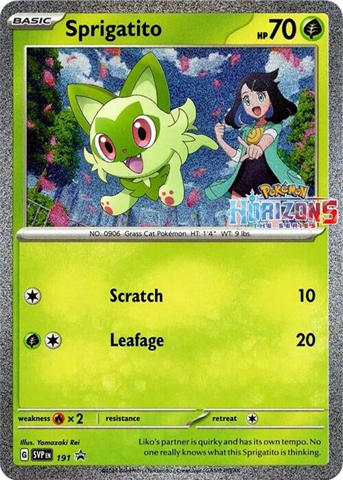Image for Sprigatito - 191 (Pokemon Horizons Stamped) (191) (SVP) - Pokemon