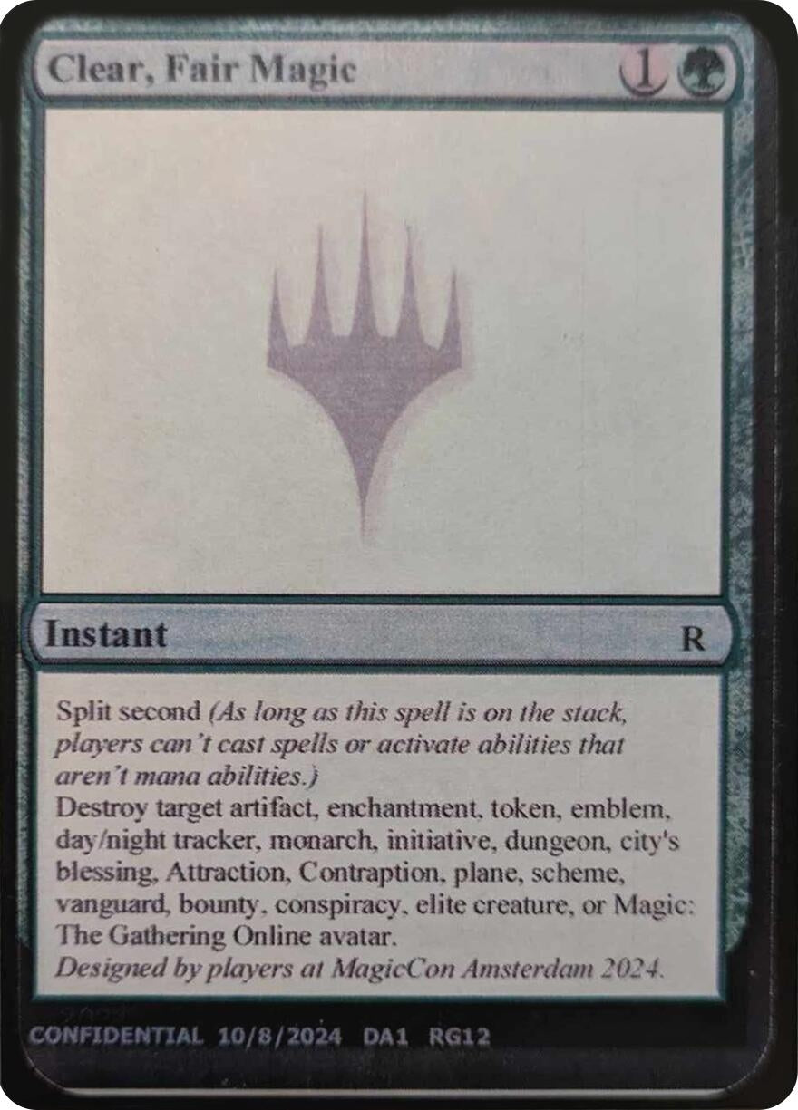 Image for Clear, Fair Magic (UNK) - Magic: The Gathering