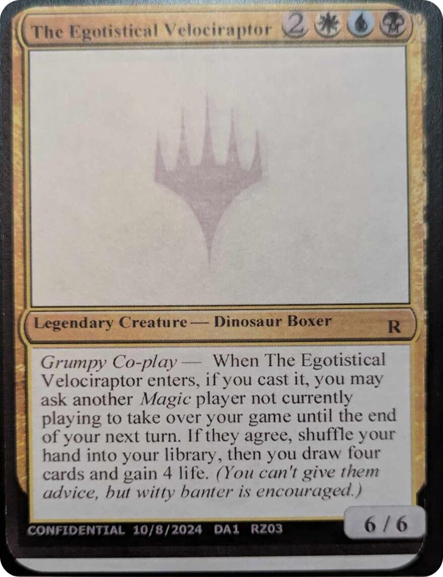 Image for The Egotistical Velociraptor (UNK) - Magic: The Gathering