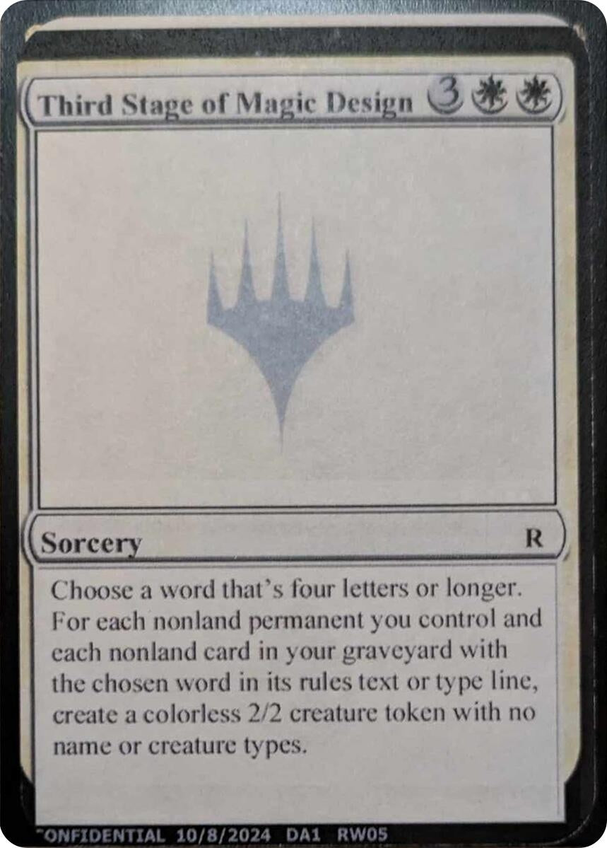 Image for Third Stage of Magic Design (UNK) - Magic: The Gathering
