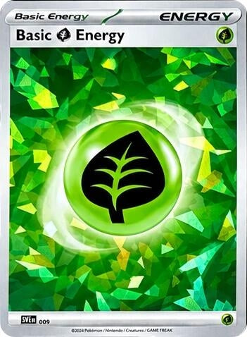 Image for Basic Grass Energy (Cracked Ice Holo) (009) (SVE) - Pokemon