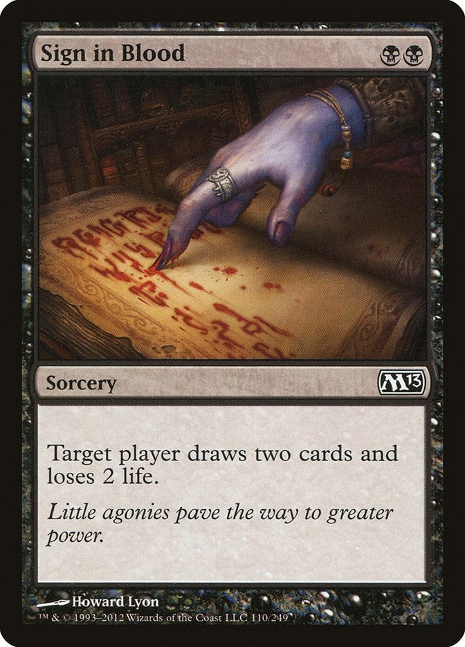 Image for Sign in Blood (110) - Magic: The Gathering