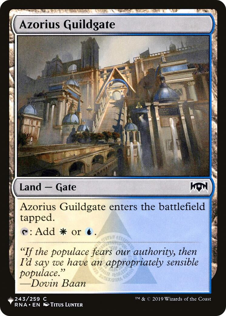 Image for Azorius Guildgate (243/259) (LIST) - Magic: The Gathering