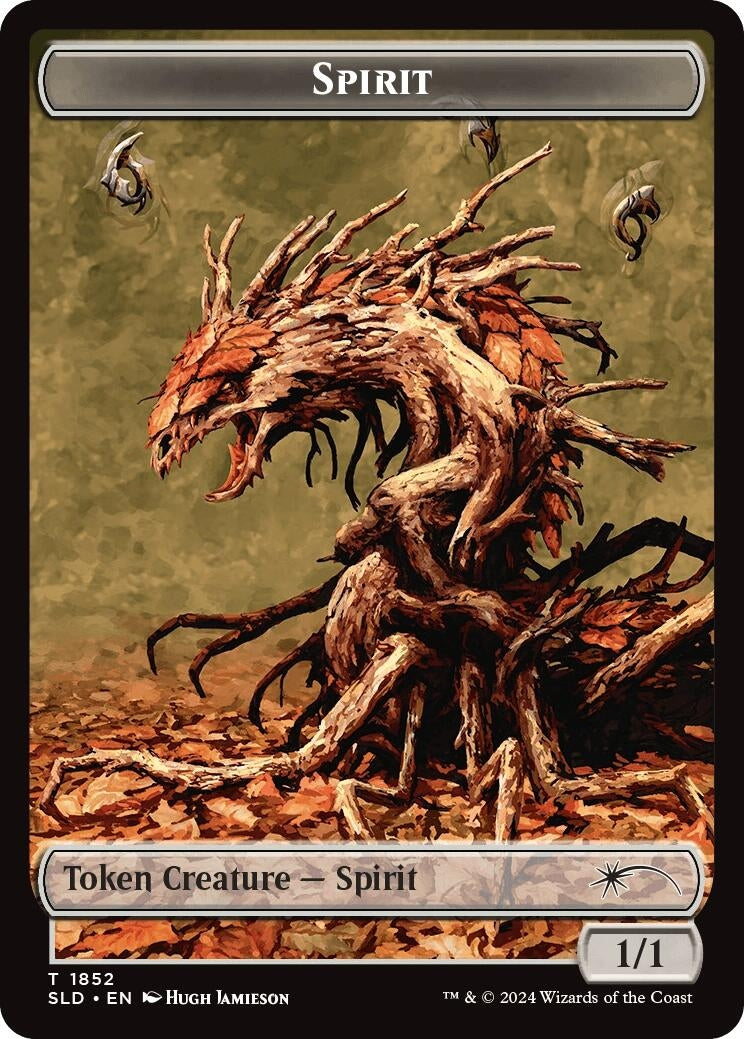 Image for Spirit (SLD) // Clue (CMM) Double-Sided Token (1852 // 40) - Magic: The Gathering