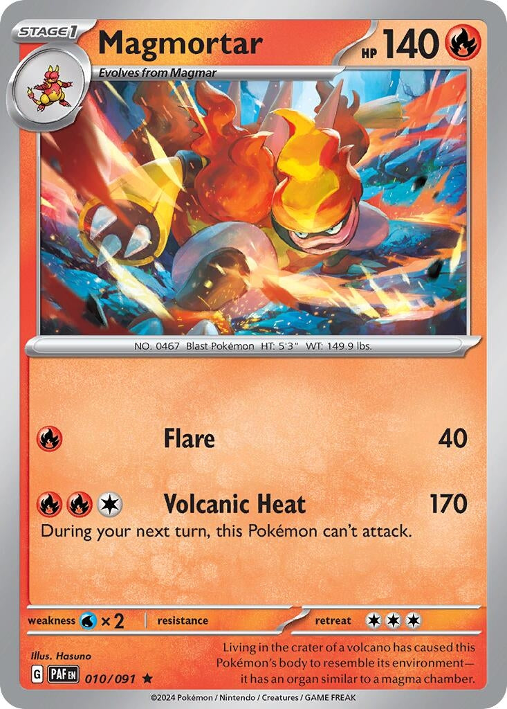 Image for Magmortar - 010/091 (Paldean Fates) (010/091) (PR) - Pokemon