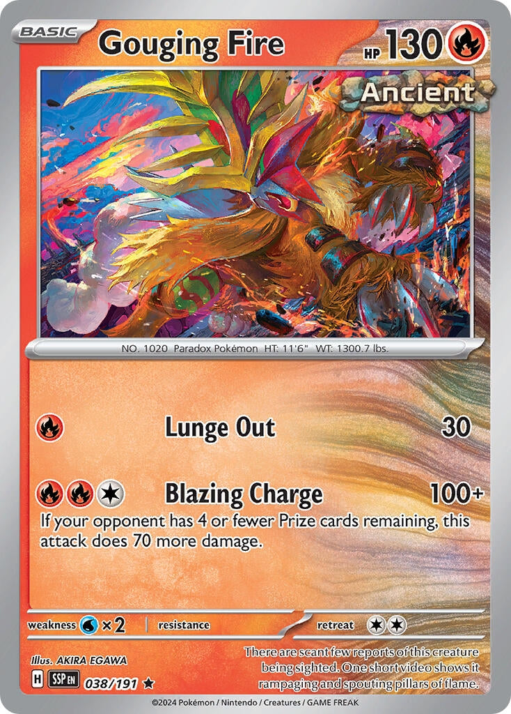 Image for Gouging Fire (038/191) (PR) - Pokemon