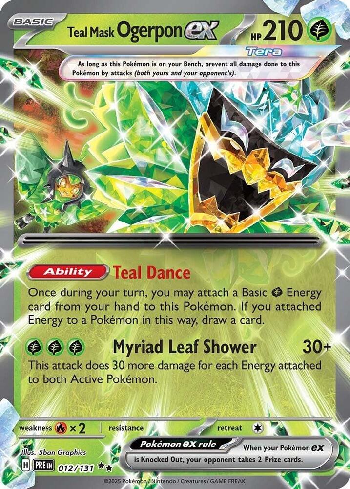 Image for Teal Mask Ogerpon ex (012/131) (PRE) - Pokemon