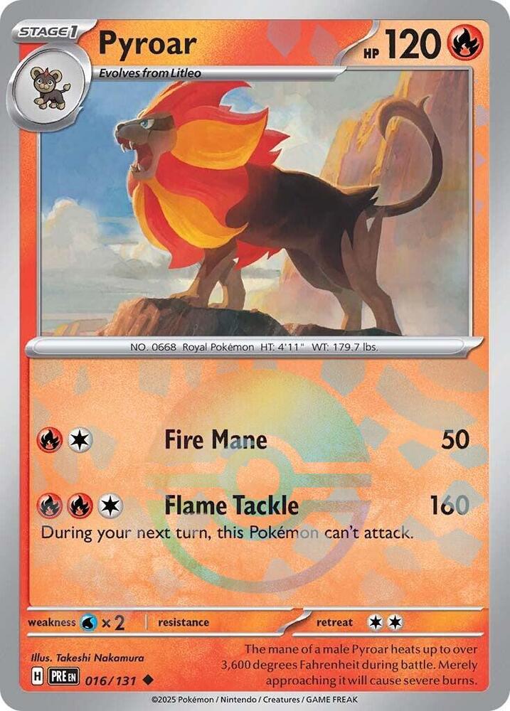 Image for Pyroar (Poke Ball Pattern) (016/131) (PRE) - Pokemon