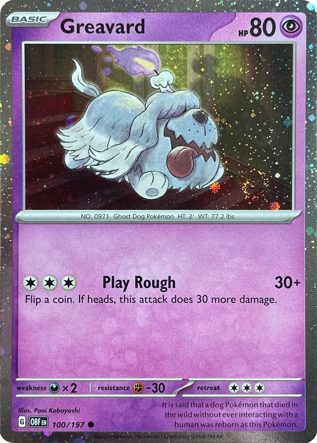 Image for Greavard - 100/197 (Cosmos Holo) (100/197) (PR) - Pokemon