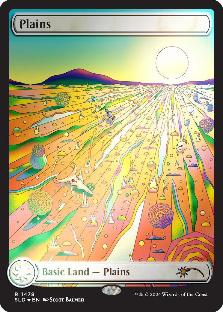 Image for Plains (1478) (Rainbow Foil) (1478) - Magic: The Gathering