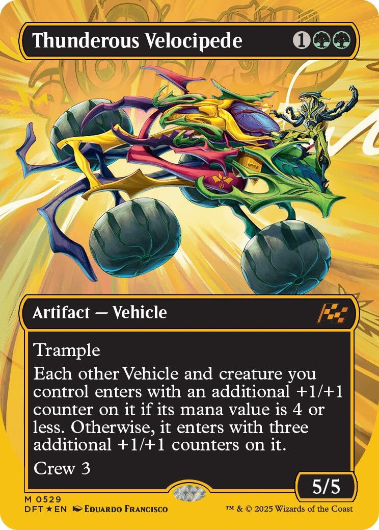 Image for Thunderous Velocipede (Borderless) (First-Place Foil) (529) - Magic: The Gathering