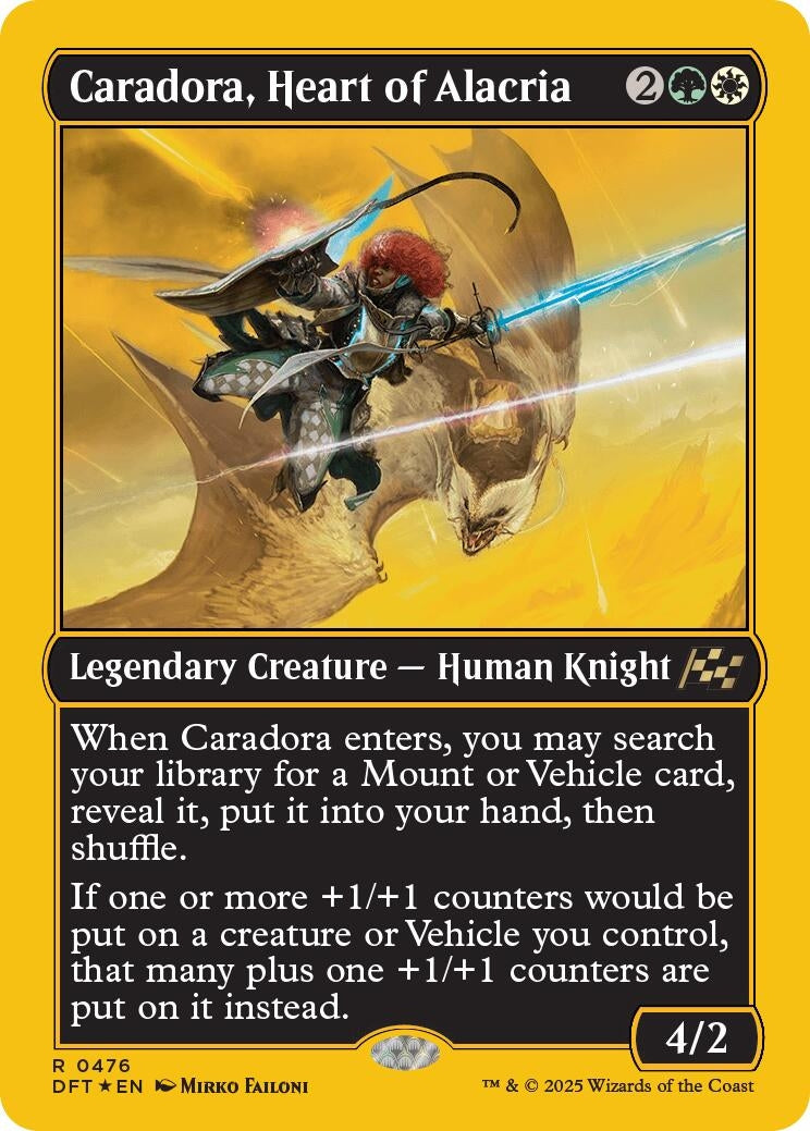 Image for Caradora, Heart of Alacria (First-Place Foil) (476) (DFT) - Magic: The Gathering