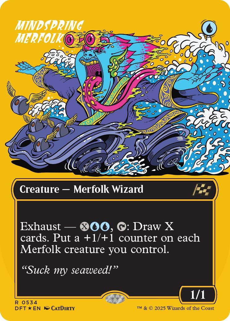 Image for Mindspring Merfolk (Borderless) (First-Place Foil) (534) (DFT) - Magic: The Gathering
