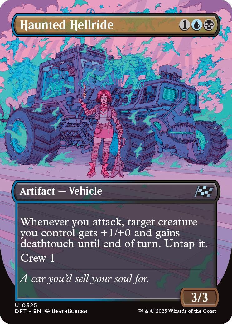 Image for Haunted Hellride (Borderless) (325) (DFT) - Magic: The Gathering