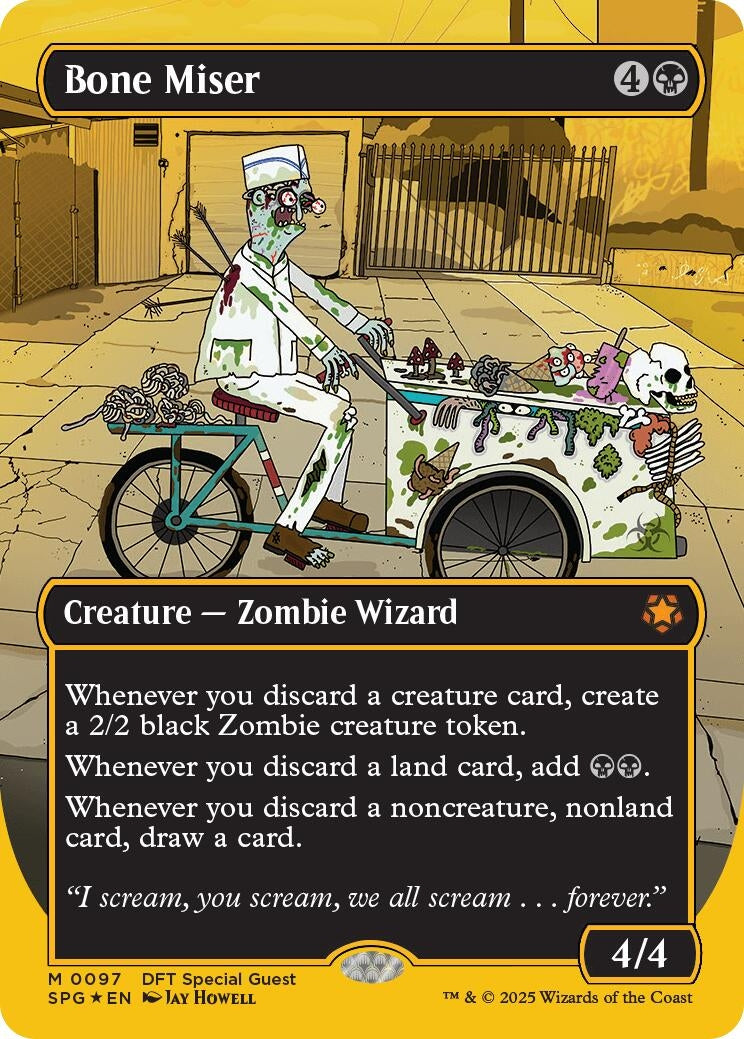 Image for Bone Miser (Borderless) (First-Place Foil) (97) - Magic: The Gathering