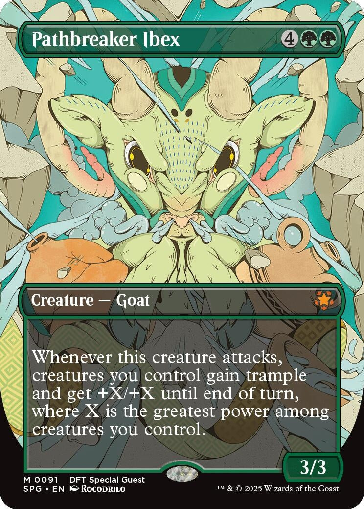 Image for Pathbreaker Ibex (Borderless) (91) - Magic: The Gathering