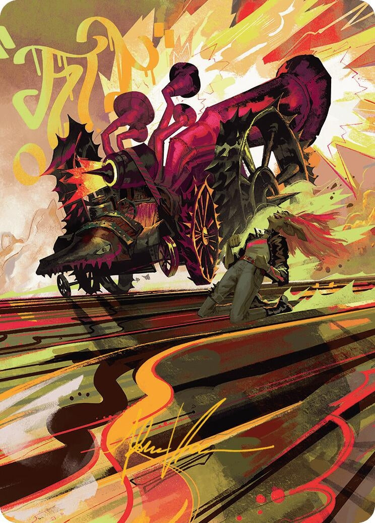 Image for Rocketeer Boostbuggy Art Card (Gold-Stamped Signature) (49) - Magic: The Gathering