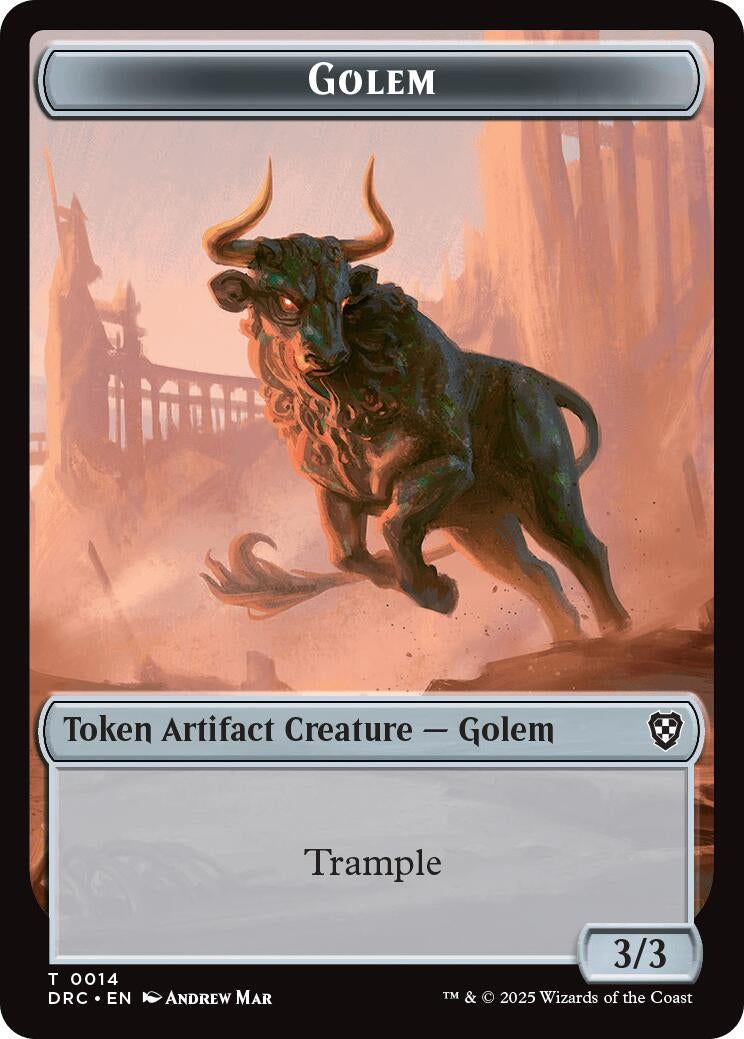 Image for Golem (0014) // Thopter (0010) Double-Sided Token (14 // 10) - Magic: The Gathering