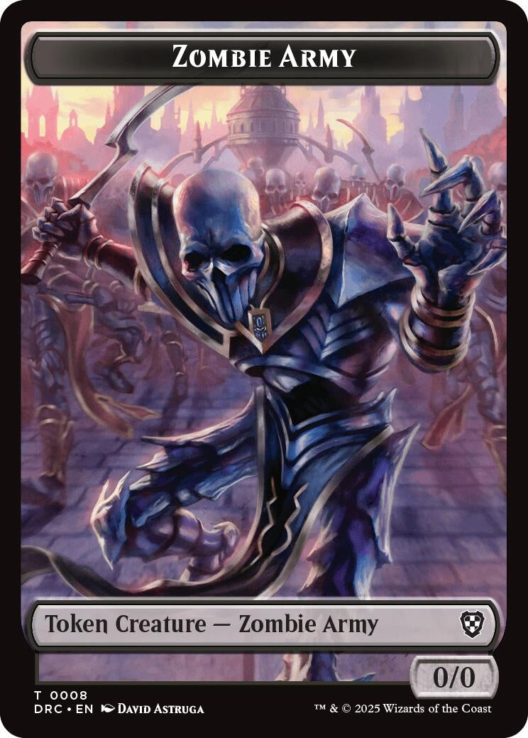 Image for Zombie Army // Shapeshifter Double-Sided Token (8 // 4) - Magic: The Gathering