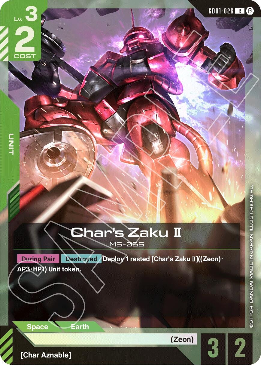 Image for Char's Zaku II (GD01-026) (GD01_b) - Gundam Card Game