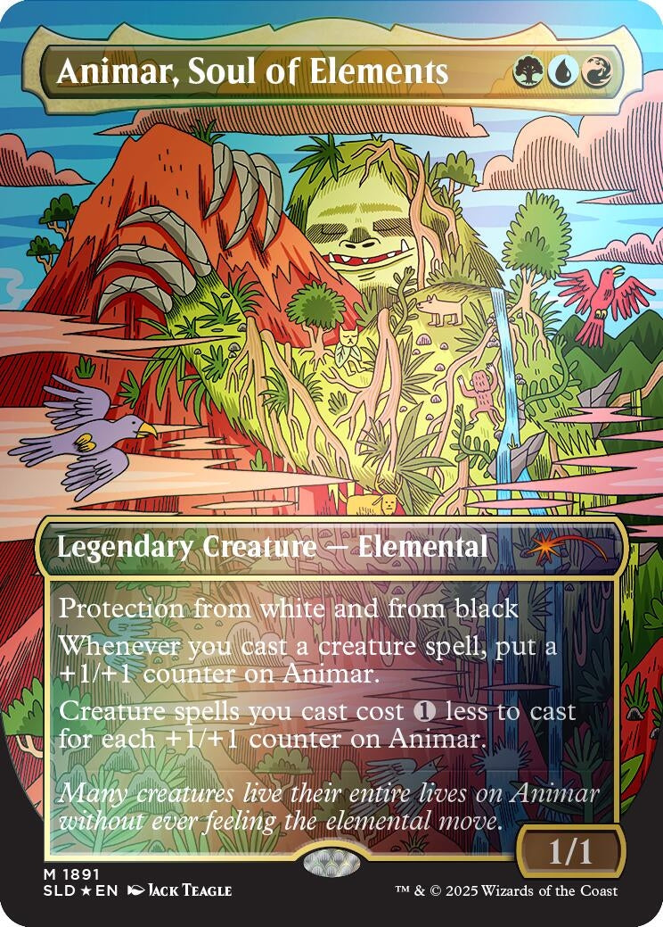 Image for Animar, Soul of Elements (1891) (Rainbow Foil) (1891) (SLD) - Magic: The Gathering