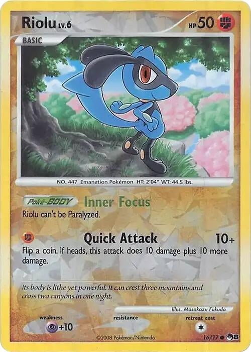 Image for Riolu (Cracked Ice Holo) (016/017) (MCAP) - Pokemon