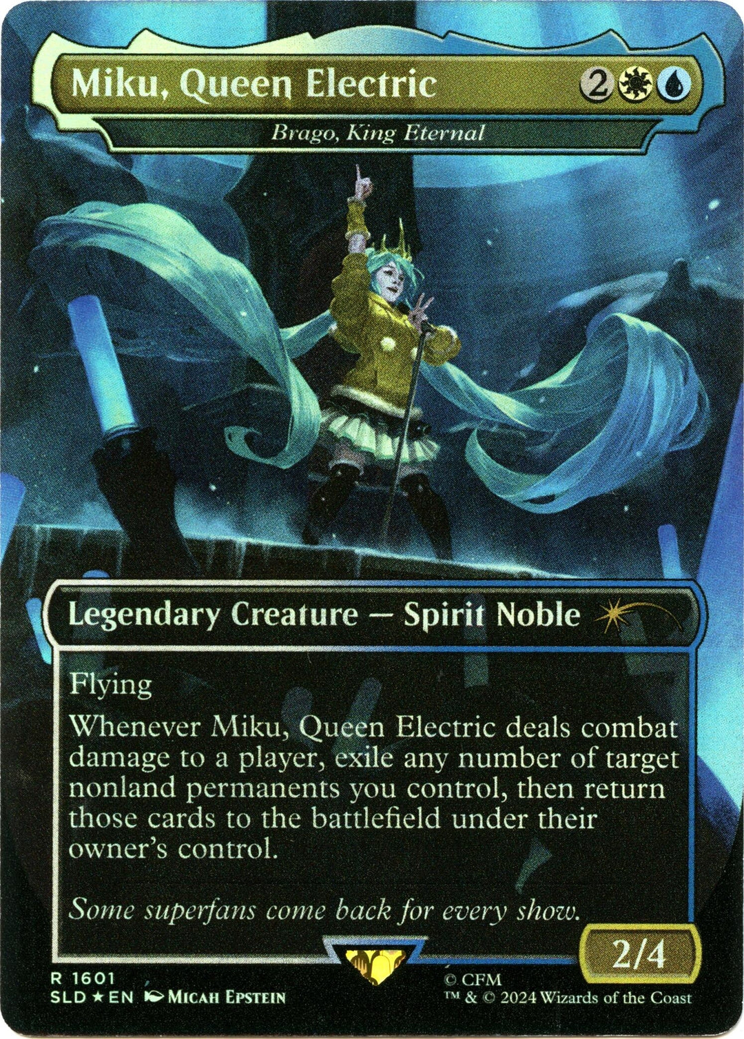 Image for Miku, Queen Electric - Brago, King Eternal (Rainbow Foil) (1601) - Magic: The Gathering