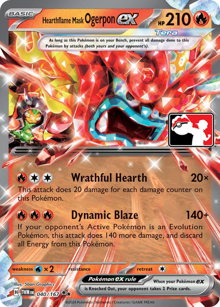 Image for Hearthflame Mask Ogerpon ex (040/167) - Pokemon