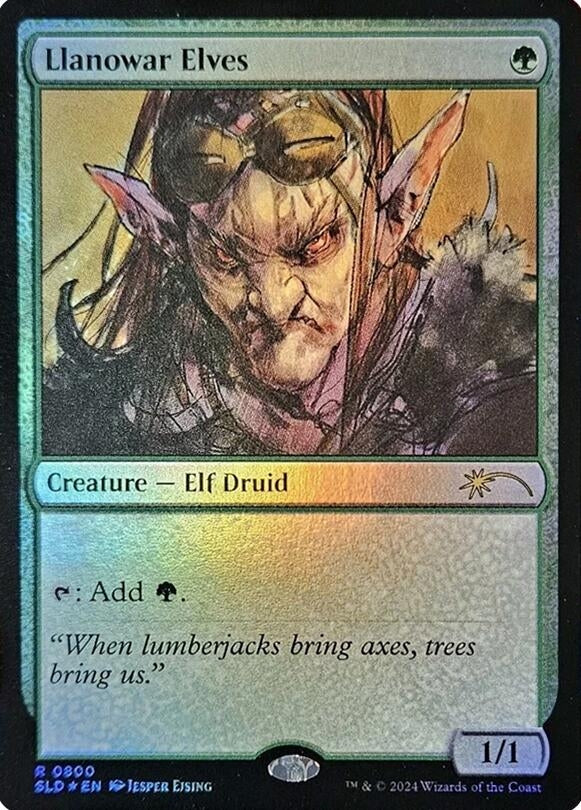 Image for Llanowar Elves (0800) (Rainbow Foil) (800) - Magic: The Gathering