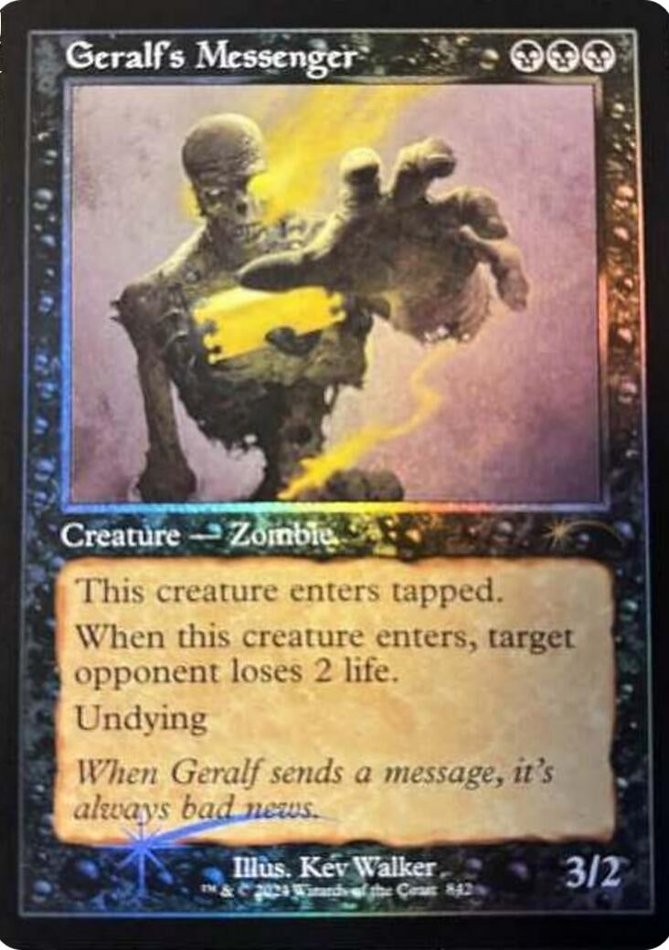 Image for Geralf's Messenger (842) (Retro Frame) (842) - Magic: The Gathering