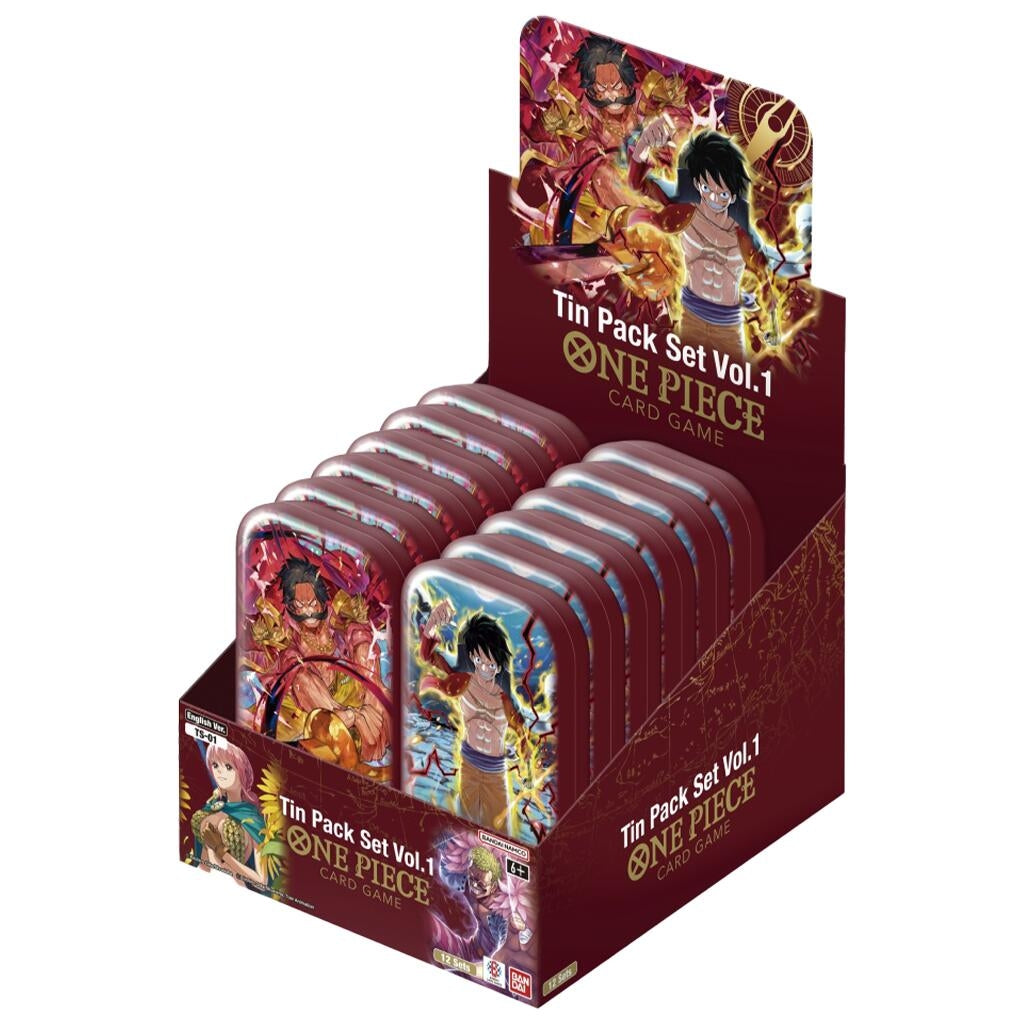 Image for One Piece Tin Pack Set Vol. 1 Display - One Piece Card Game