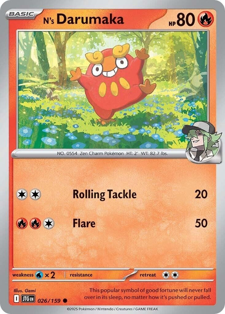 Image for N's Darumaka (026/159) (JTG) - Pokemon