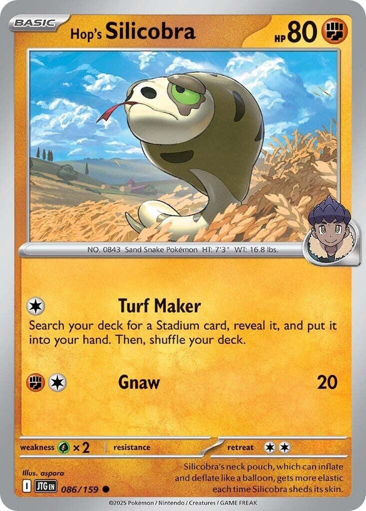 Image for Hop's Silicobra (086/159) (JTG) - Pokemon
