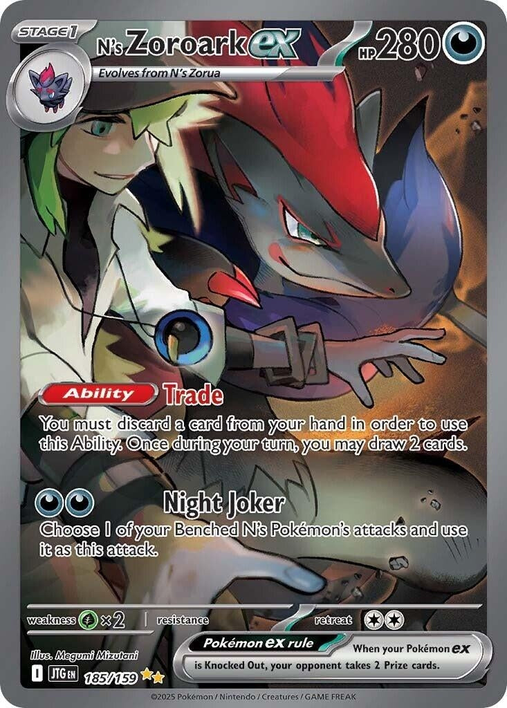 Image for N's Zoroark ex (185/159) (JTG) - Pokemon