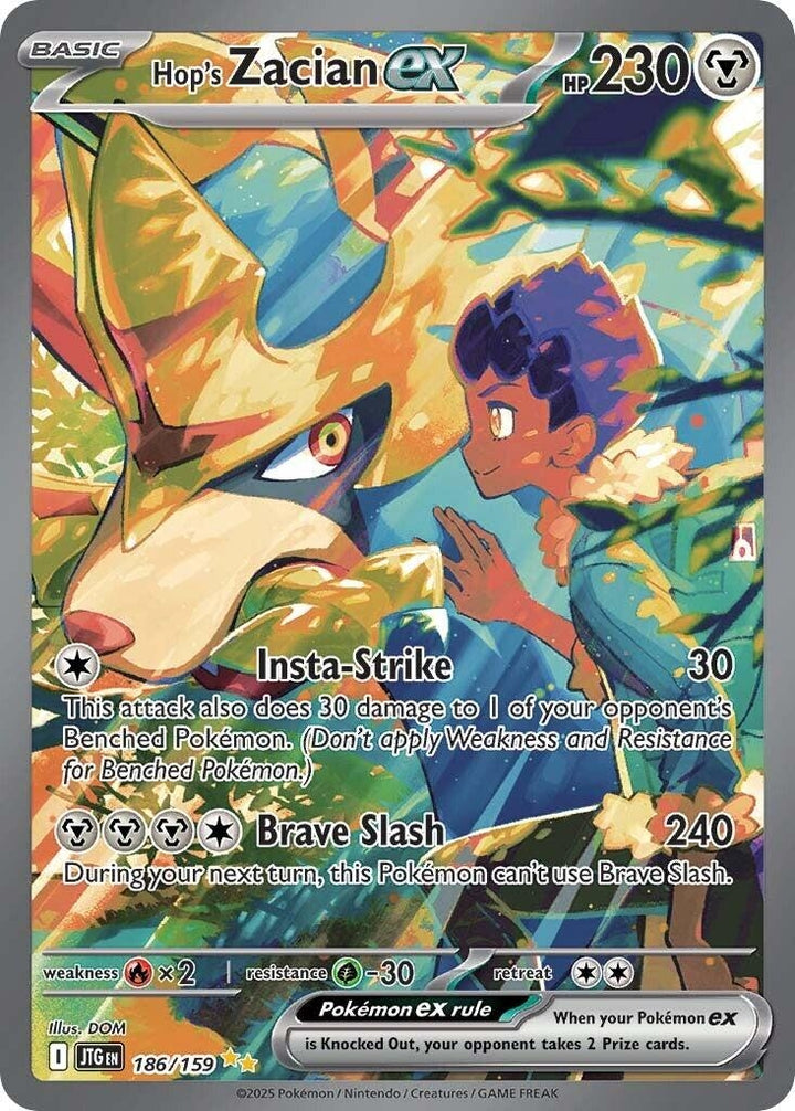 Image for Hop's Zacian ex (186/159) (JTG) - Pokemon