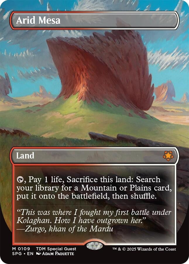 Image for Arid Mesa (Borderless) (109) - Magic: The Gathering
