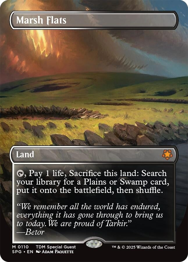 Image for Marsh Flats (Borderless) (110) - Magic: The Gathering