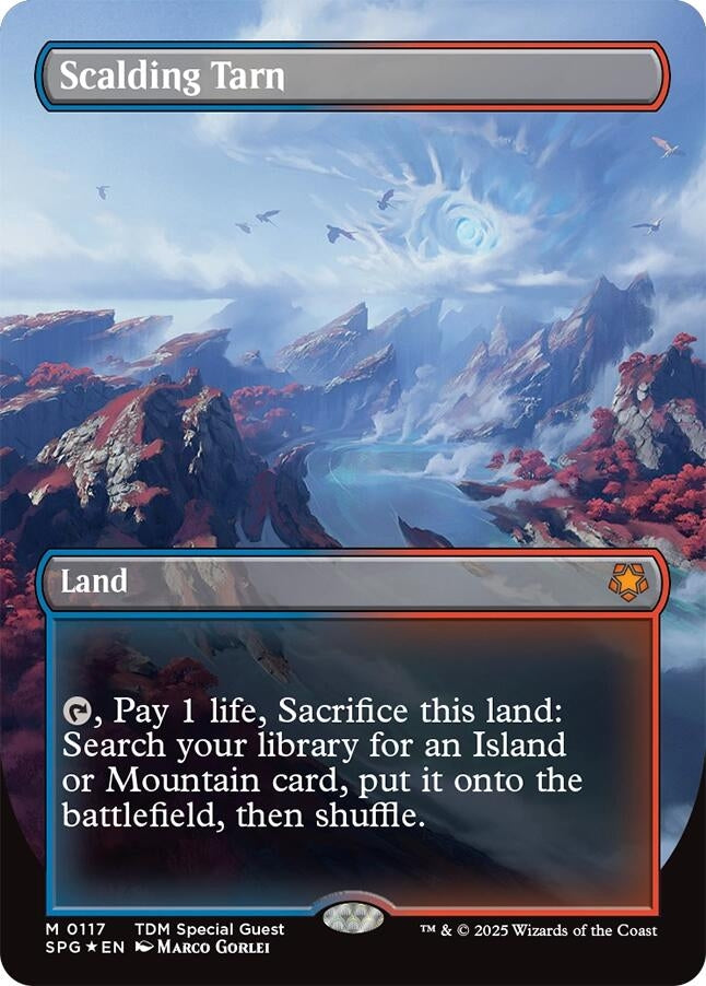 Image for Scalding Tarn (Borderless) (Dragonscale Foil) (117) - Magic: The Gathering