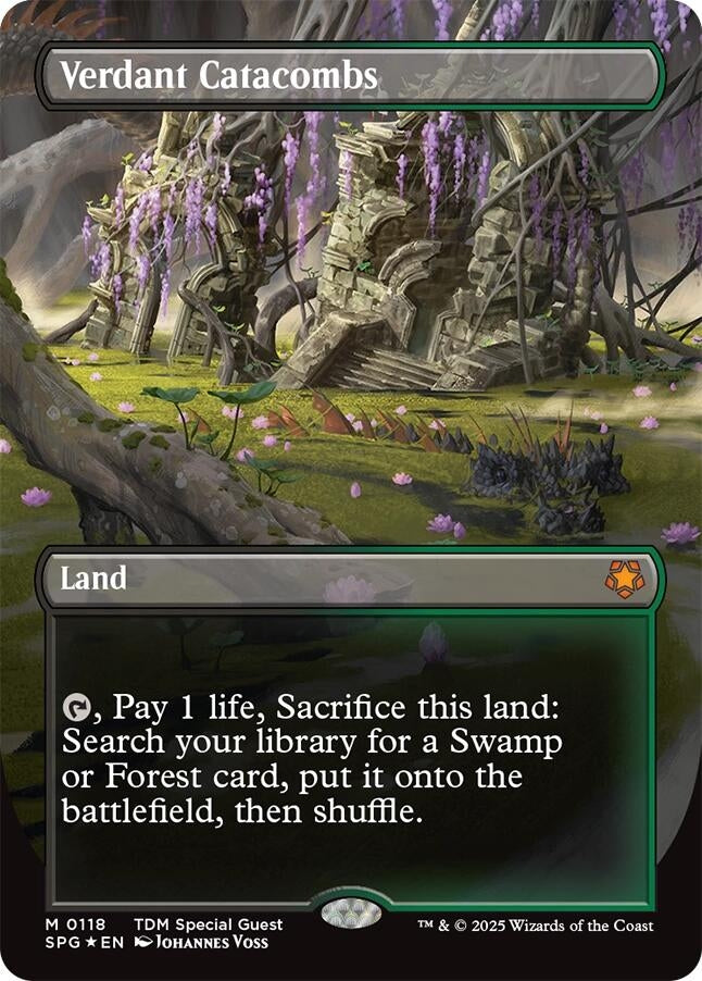 Image for Verdant Catacombs (Borderless) (Dragonscale Foil) (118) - Magic: The Gathering