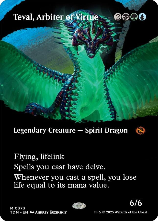 Image for Teval, Arbiter of Virtue (Borderless) (373) - Magic: The Gathering