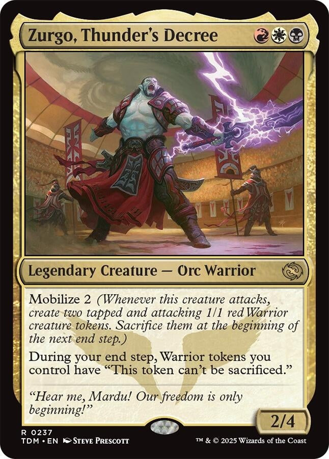 Image for Zurgo, Thunder's Decree (237) - Magic: The Gathering