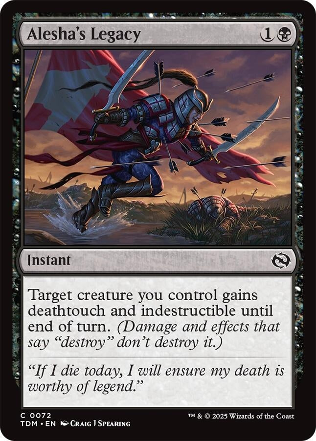 Image for Alesha's Legacy (72) (TDM) - Magic: The Gathering