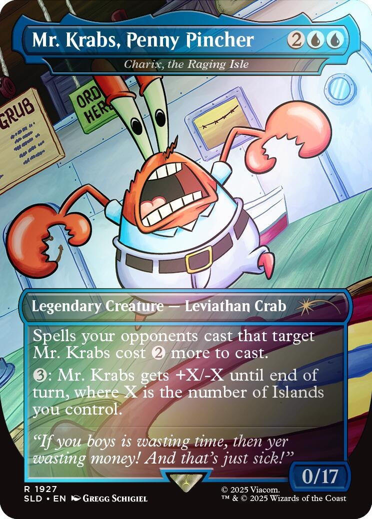 Image for Mr. Krabs, Penny Pincher - Charix, the Raging Isle (Rainbow Foil) (1927) - Magic: The Gathering