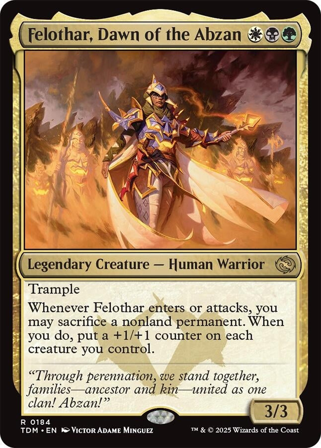 Image for Felothar, Dawn of the Abzan (184) - Magic: The Gathering