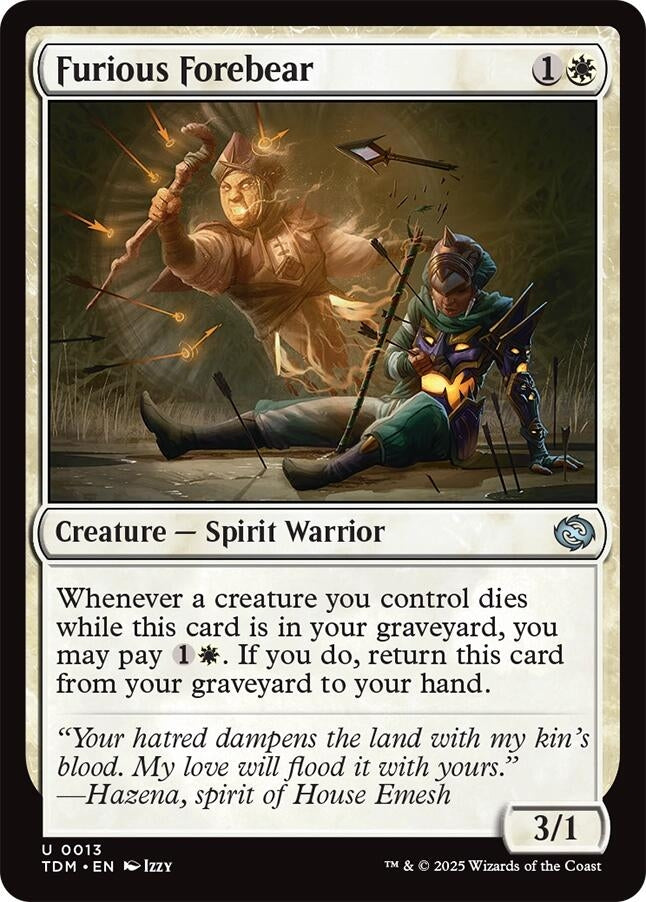 Image for Furious Forebear (13) - Magic: The Gathering