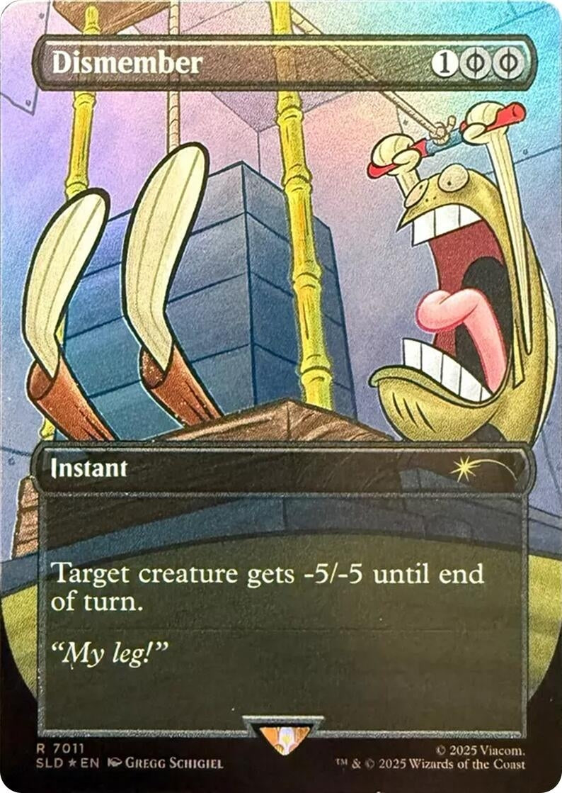 Image for Dismember (7011) (Rainbow Foil) (7011) - Magic: The Gathering