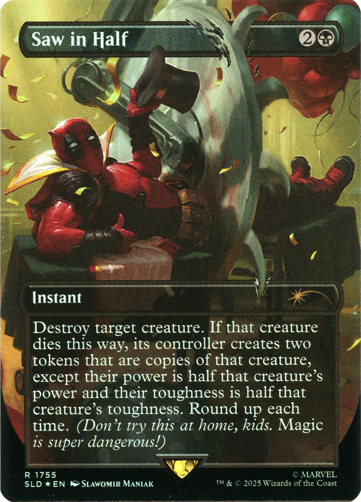 Image for Saw in Half (Rainbow Foil) (1755) - Magic: The Gathering