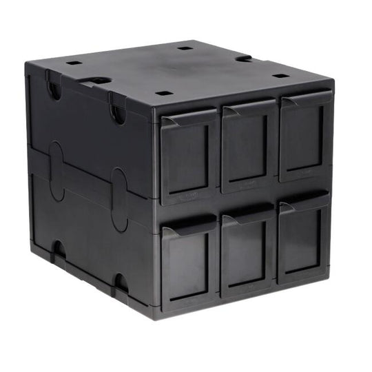 Image for 6 Drawer Card Catalog - Black - Collectible Storage