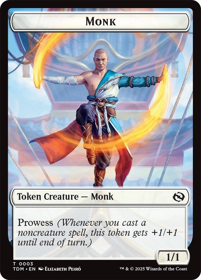Image for Monk // Treasure Double-Sided Token (3 // 16) - Magic: The Gathering