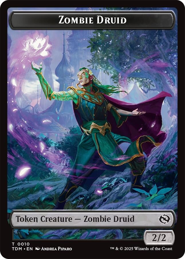 Image for Zombie Druid // Treasure Double-Sided Token (10 // 16) - Magic: The Gathering